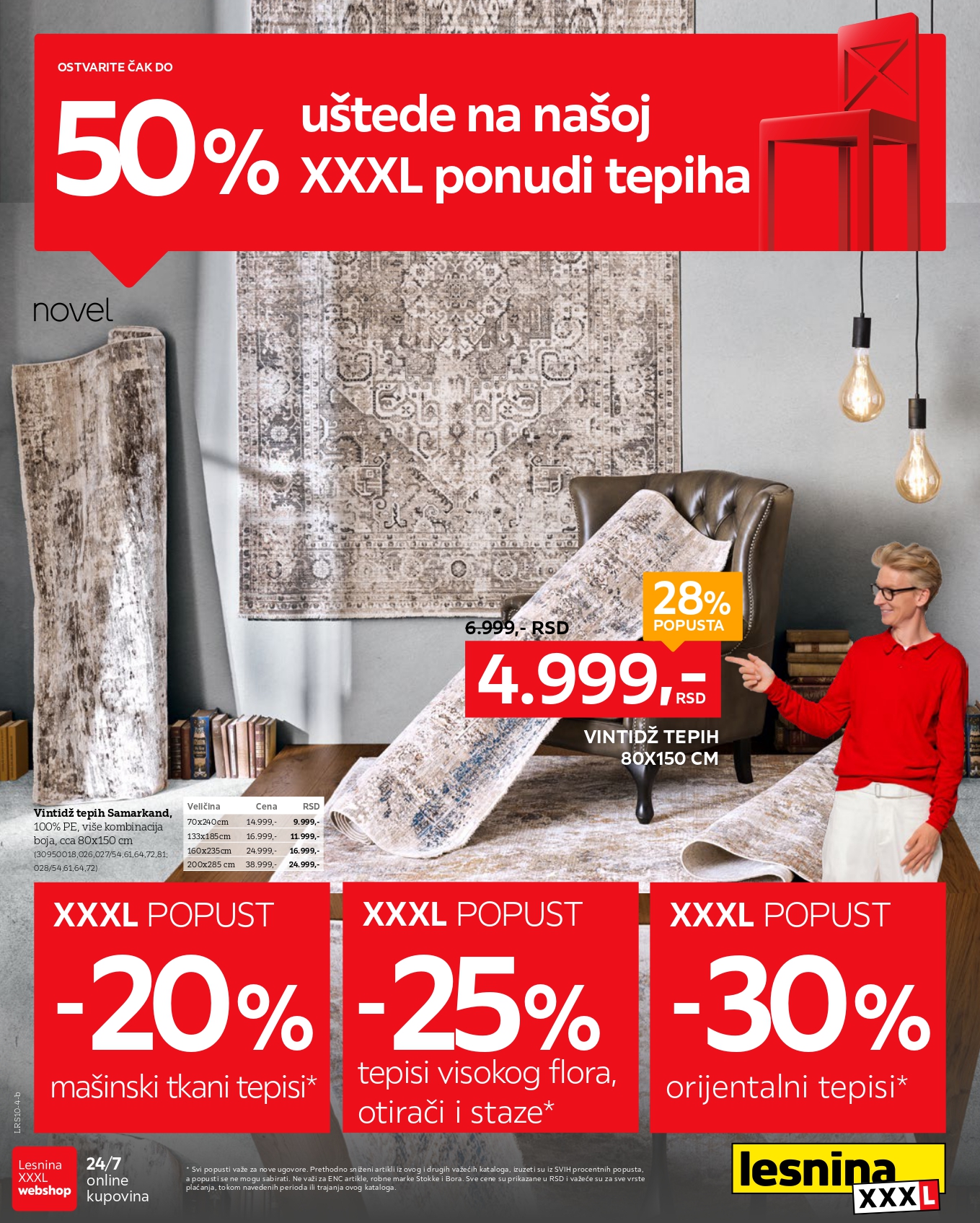 Lesnina XXXL Specijal tepiha 30.9-27.10.2024.