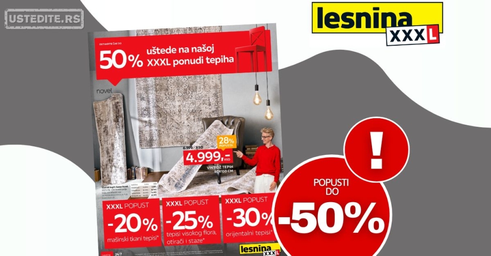Lesnina XXXL Specijal tepiha 30.9-27.10.2024.