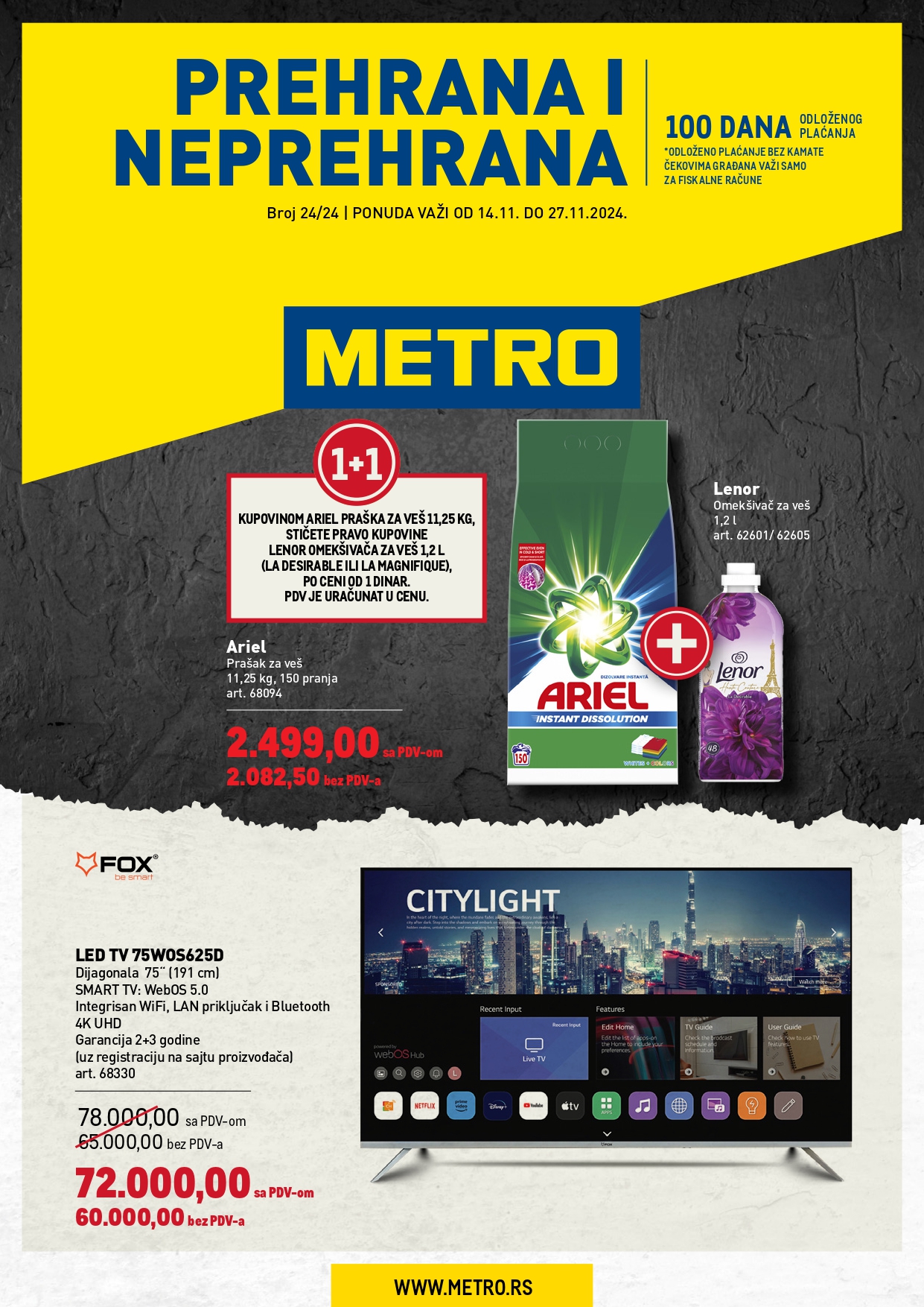 Metro katalog PREHRANA/NEPREHRANA 14-27.11.2024.