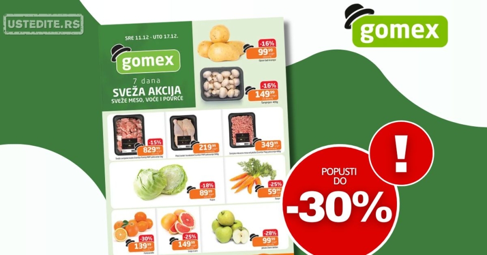 Gomex SVEŽA AKCIJA 11-17.12.2024.