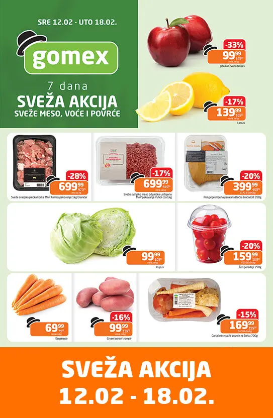 Gomex SVEŽA AKCIJA 12-18.2.2025.