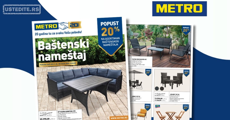 Metro katalog BAŠTENSKI NAMEŠTAJ 1-30.4.2025.