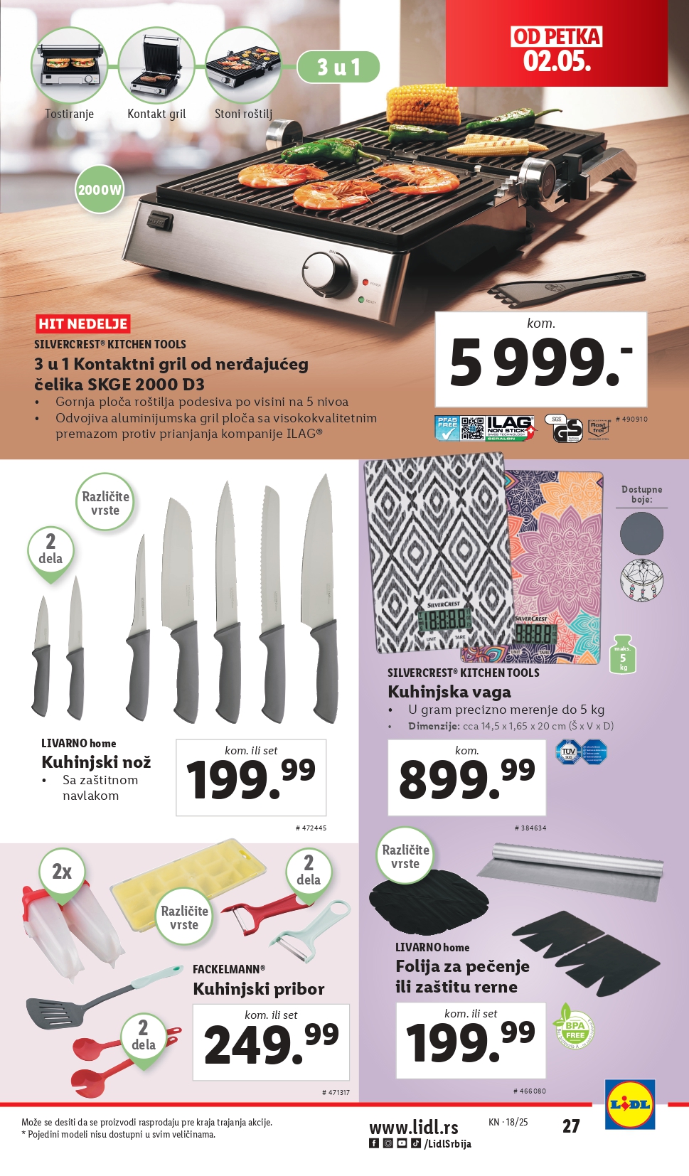 Lidl katalog NEPREHRANA 2-7.5.2025.
