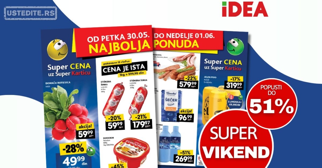Idea VIKEND AKCIJA 30.5-1.6.2025.