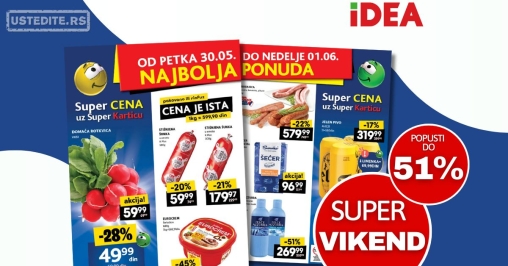 Idea VIKEND AKCIJA 30.5-1.6.2025.