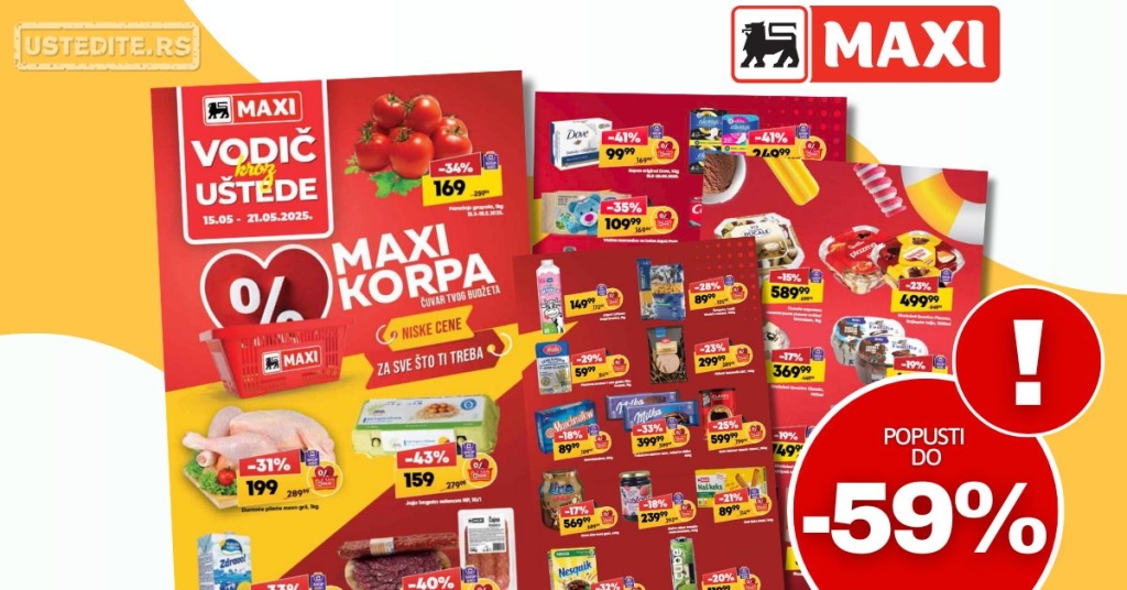 Mega Maxi katalog VODIČ KROZ UŠTEDE 15-21.5.2025.