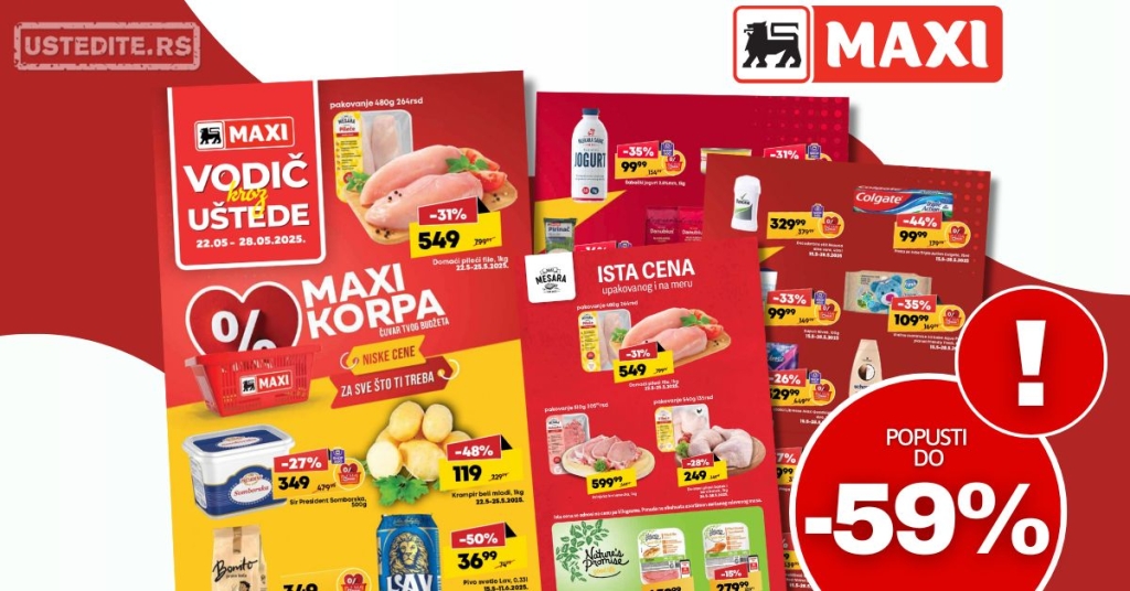Mega Maxi katalog VODIČ KROZ UŠTEDE 22-28.5.2025.