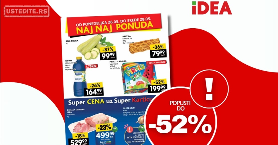 Idea NAJBOLJA PONUDA 26-28.5.2025.
