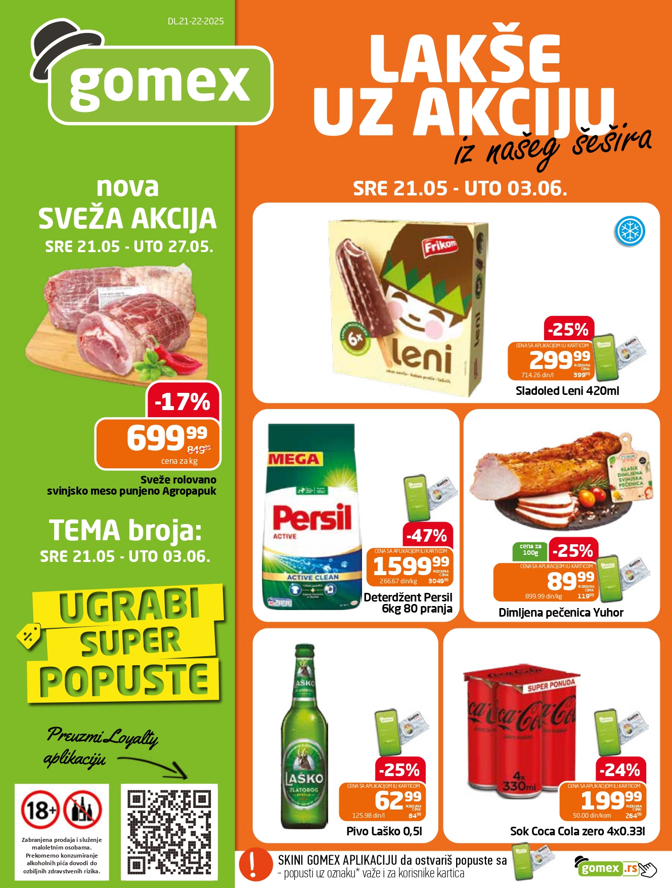 Gomex katalog AKCIJE IZ ŠEŠIRA 21.5-3.6.2025.