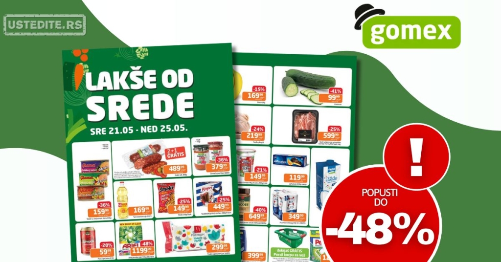 Gomex katalog LAKŠE OD SREDE 21-25.5.2025.