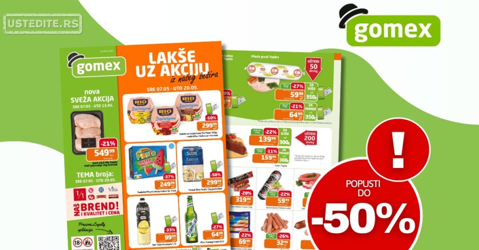 Gomex katalog AKCIJE IZ ŠEŠIRA 7-20.5.2025.