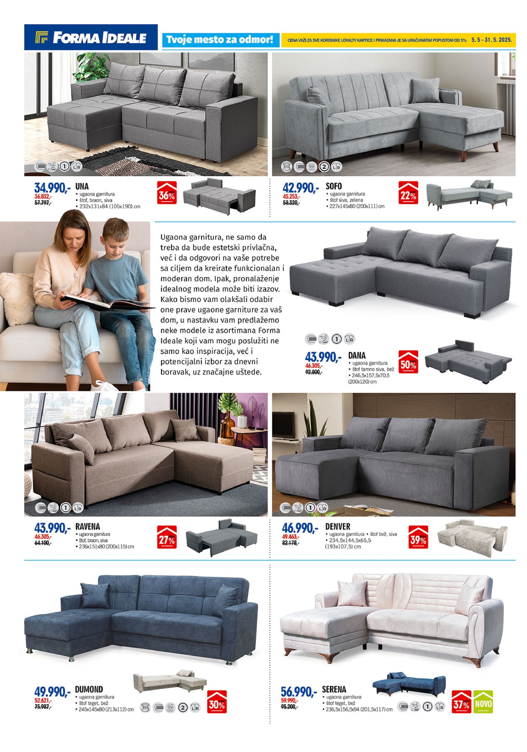 Forma Ideale katalog TAPACIRANI NAMEŠTAJ 5-31.5.2025.
