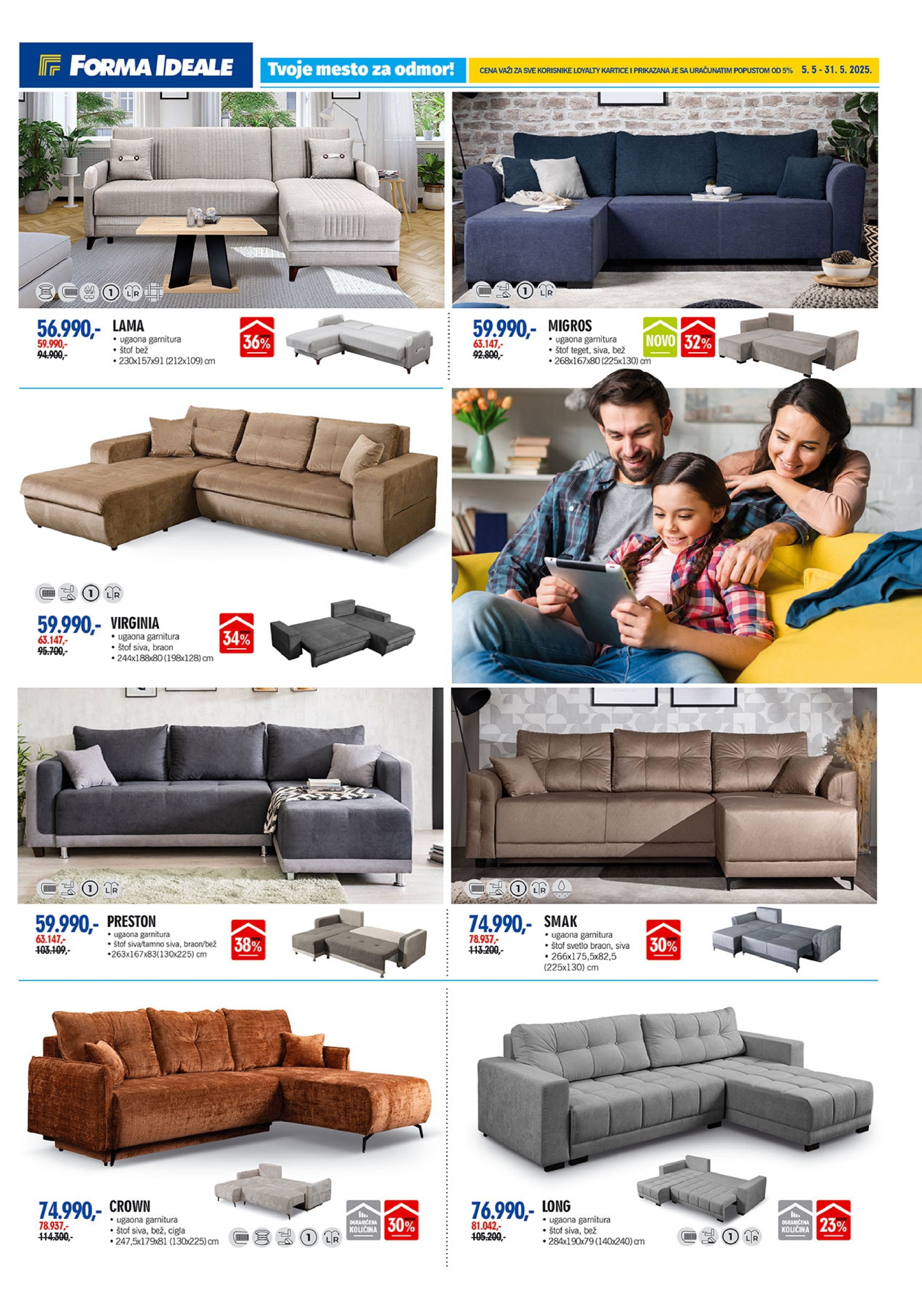 Forma Ideale katalog TAPACIRANI NAMEŠTAJ 5-31.5.2025.
