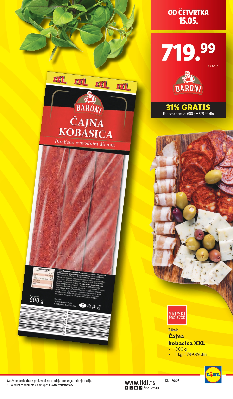 Lidl katalog PREHRANA 15-21.2025.