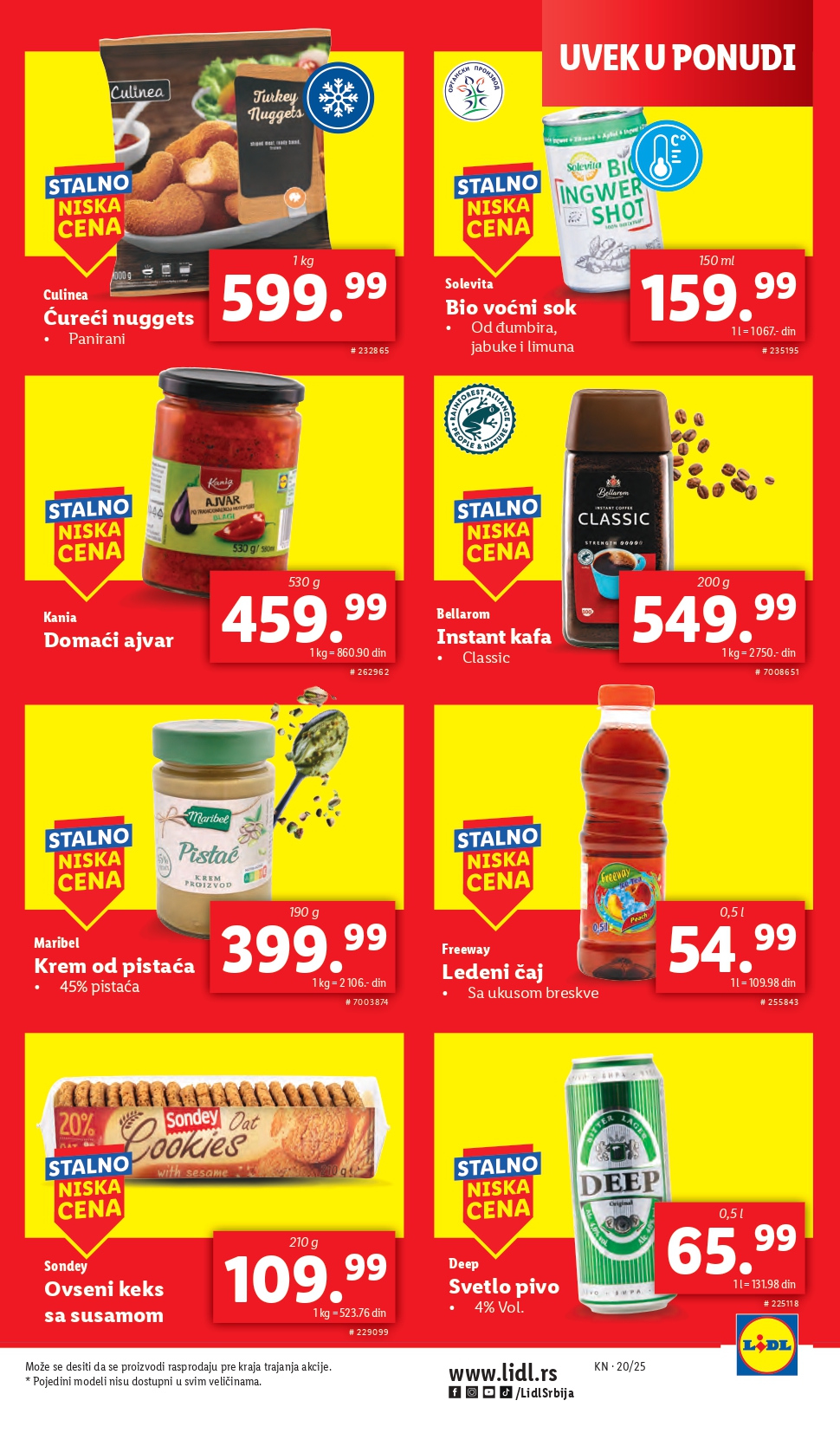 Lidl katalog PREHRANA 15-21.2025.
