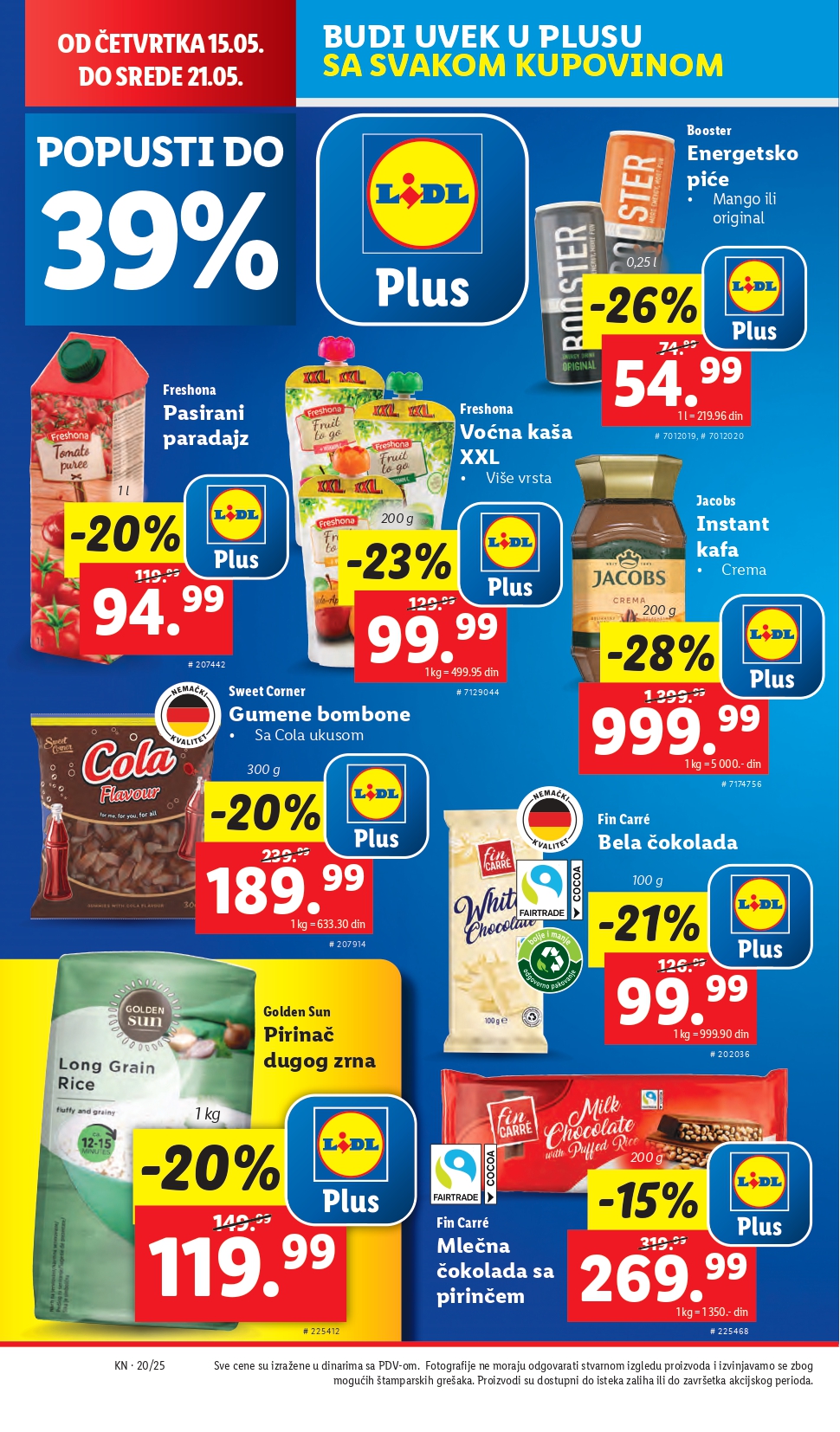 Lidl katalog PREHRANA 15-21.2025.