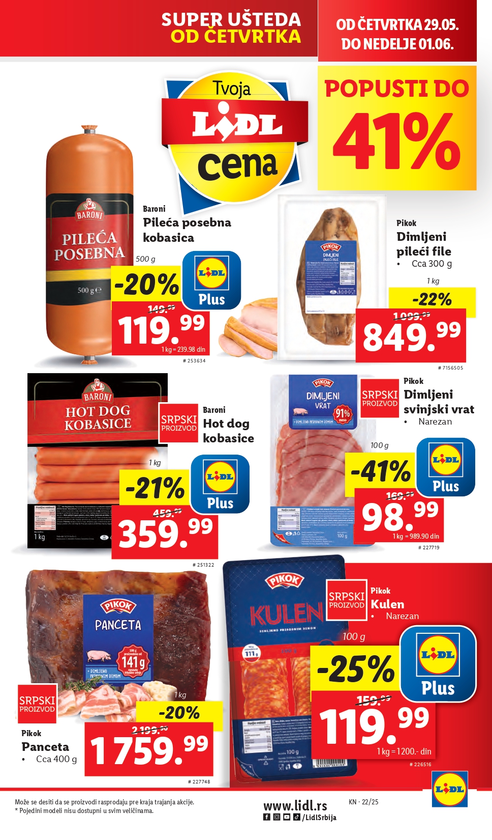 Lidl katalog PREHRANA 29.5-4.6.2025.