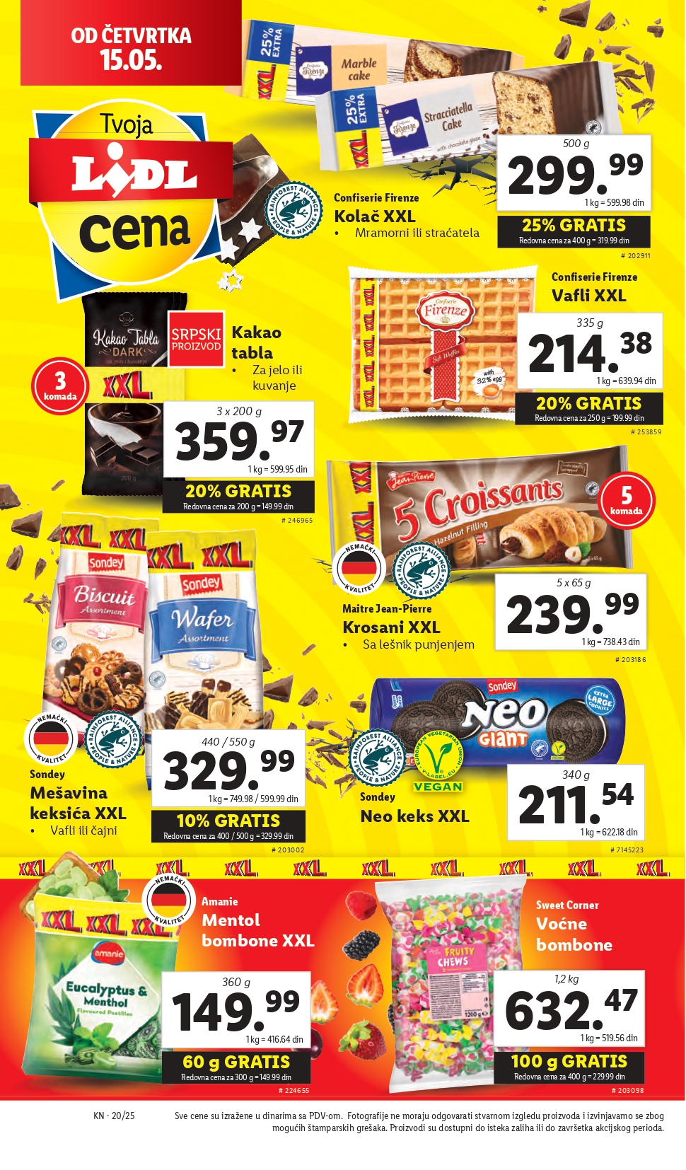 Lidl katalog PREHRANA 15-21.2025.