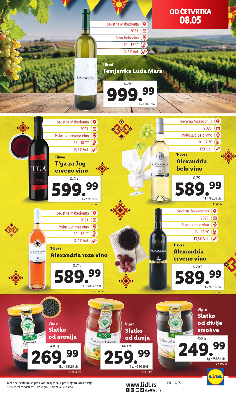 Lidl katalog PREHRANA 8-14.5.2025.