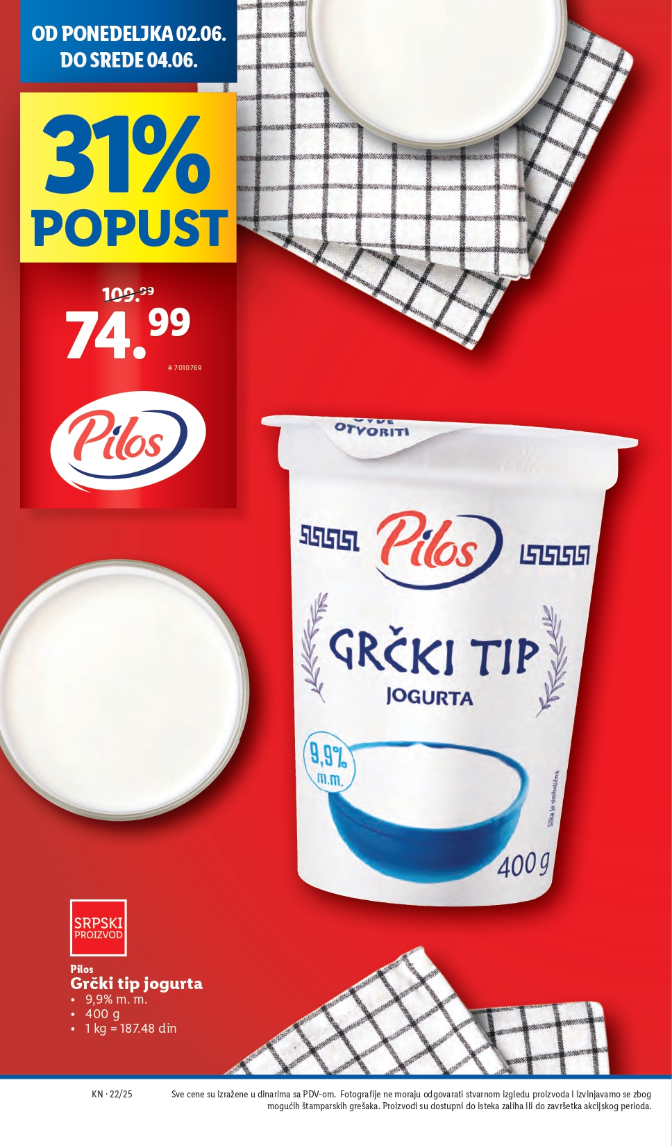 Lidl katalog PREHRANA 29.5-4.6.2025.
