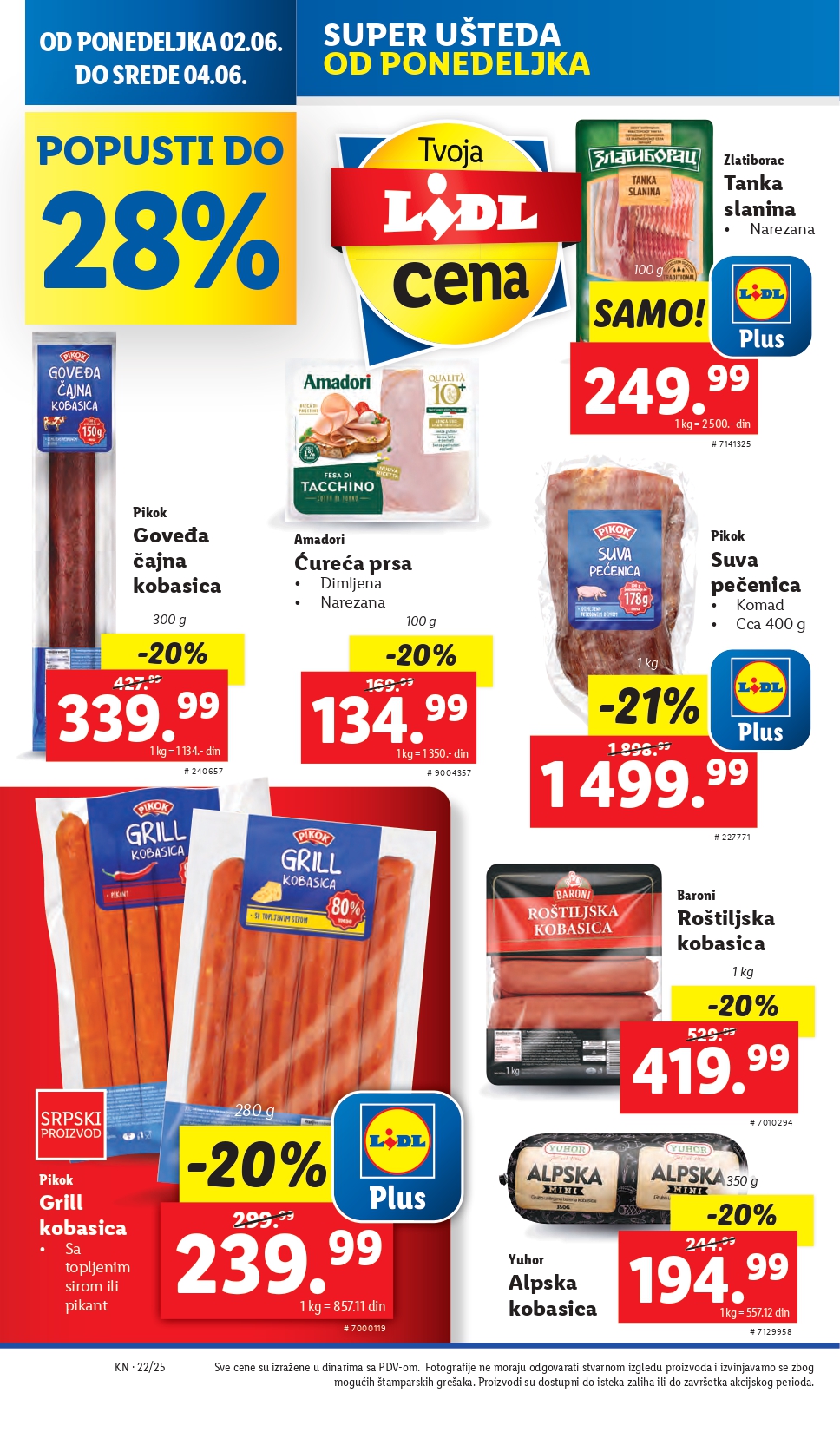 Lidl katalog PREHRANA 29.5-4.6.2025.