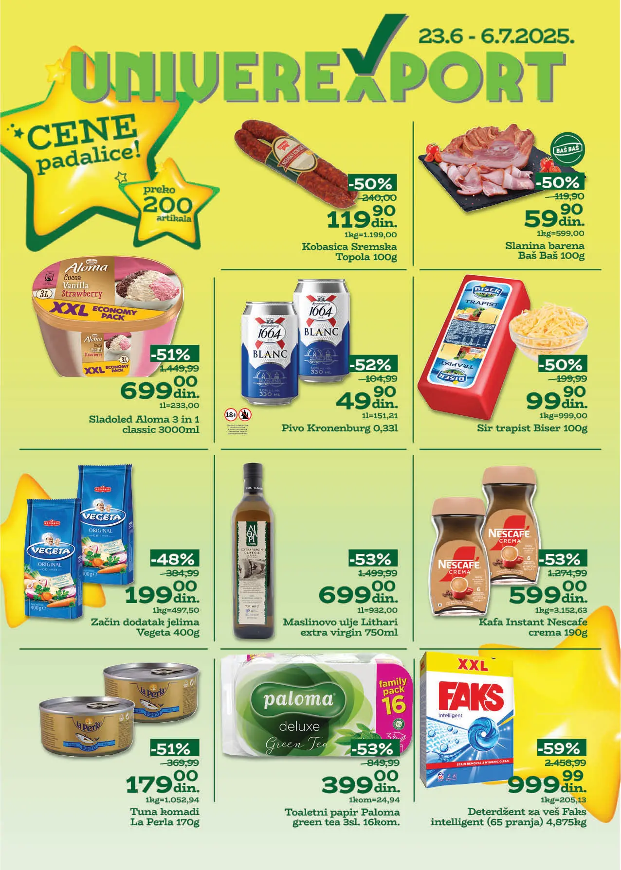 Univerexport katalog CENE PADALICE 23.6-6.7.2025.