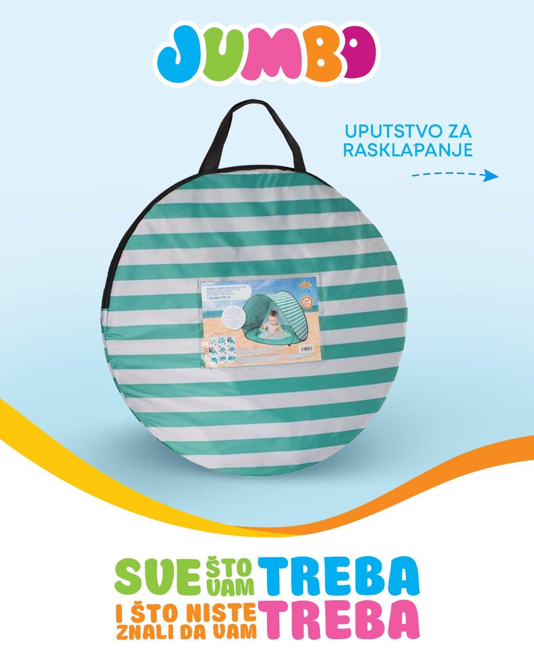 Jumbo SKLOPIVI ŠATOR jun 2025.