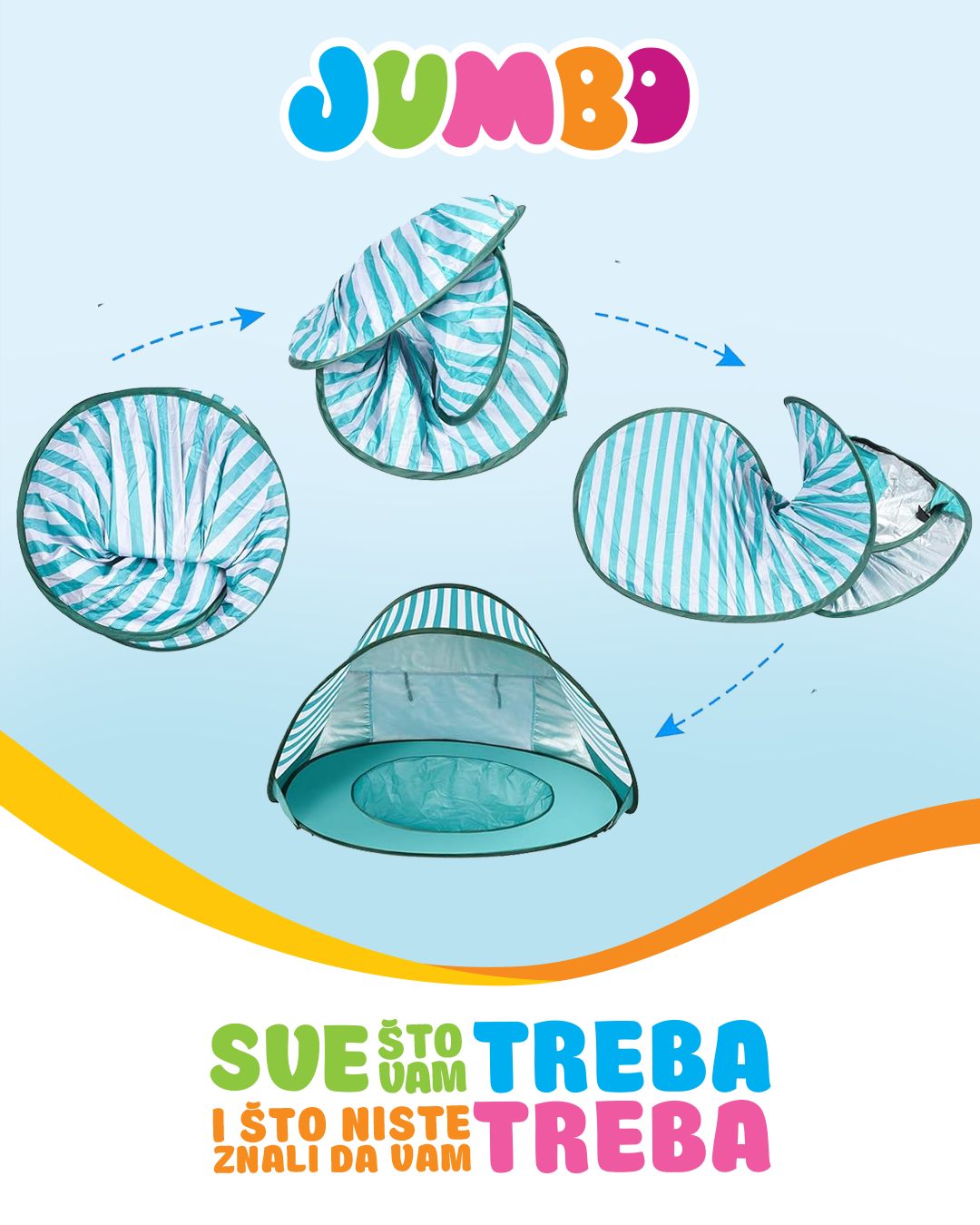 Jumbo SKLOPIVI ŠATOR jun 2025.
