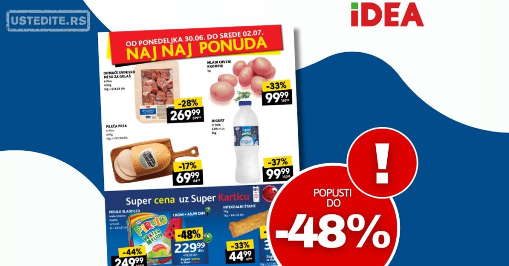 Idea NAJBOLJA PONUDA 30.6-2.7.2025.
