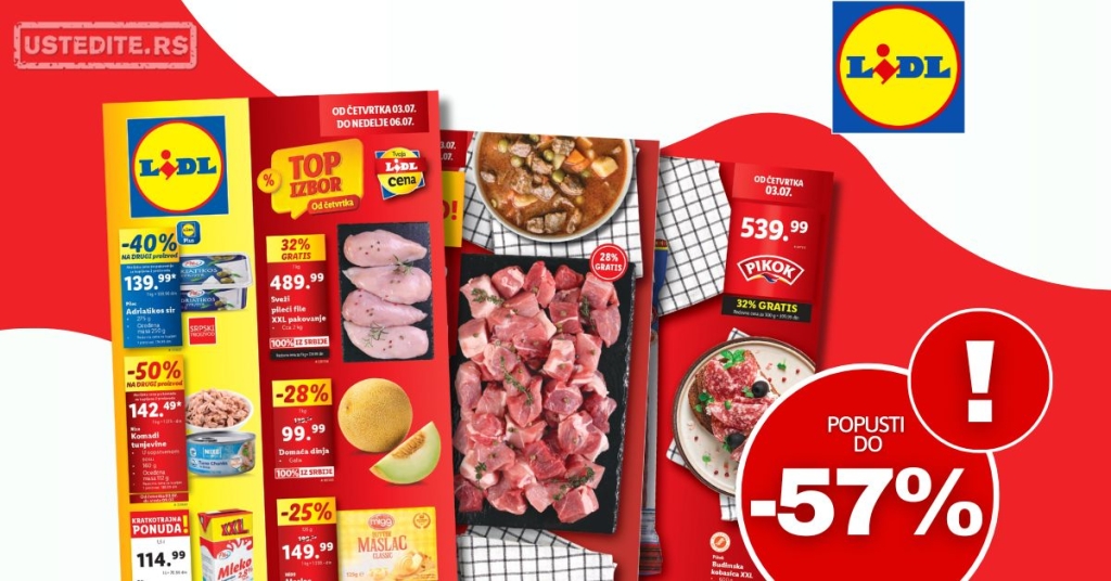 Lidl katalog PREHRANA 3-9.7.2025.