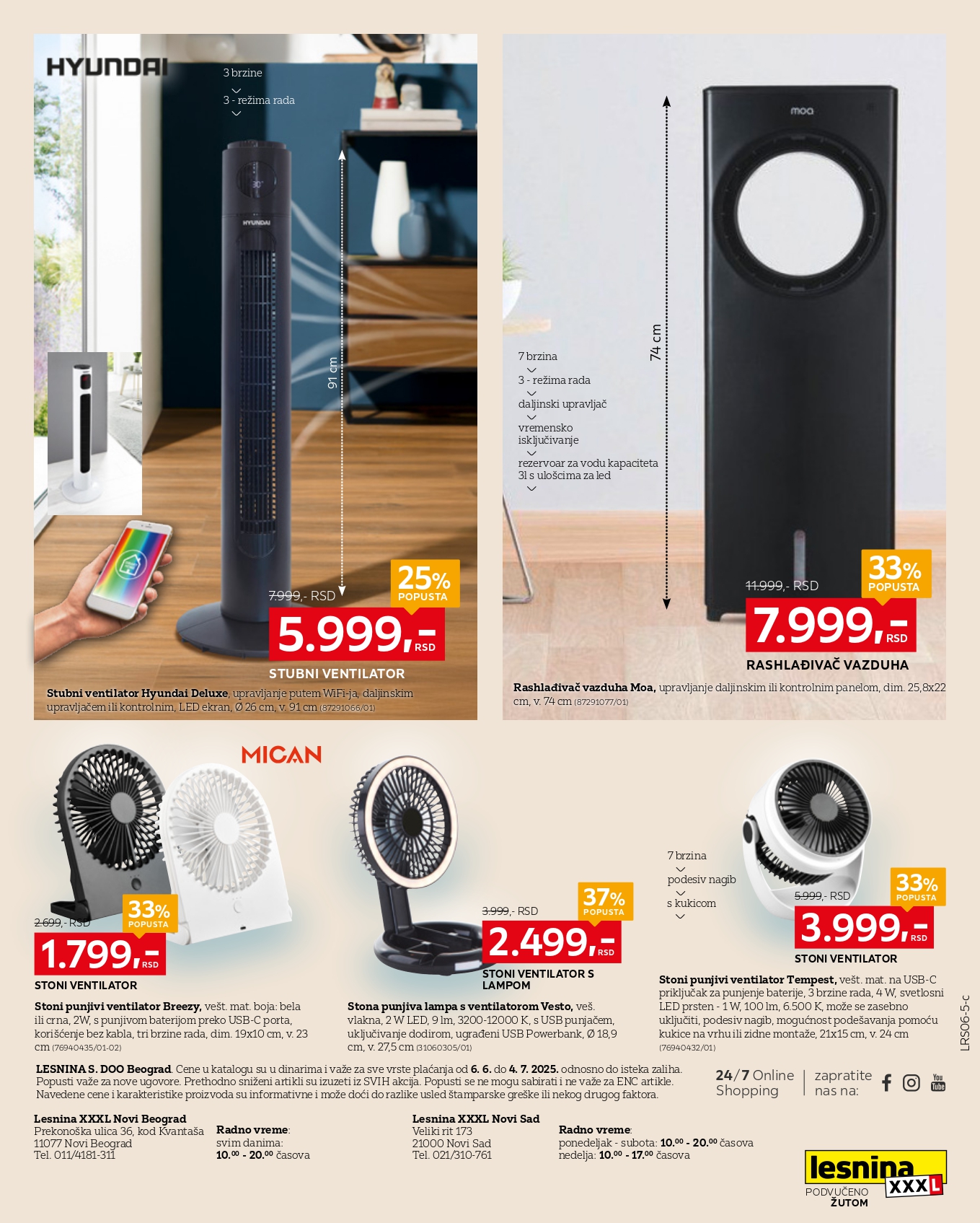 Lesnina XXXL katalog SPECIJAL VENTILATORA 6.6-4.7.2025.