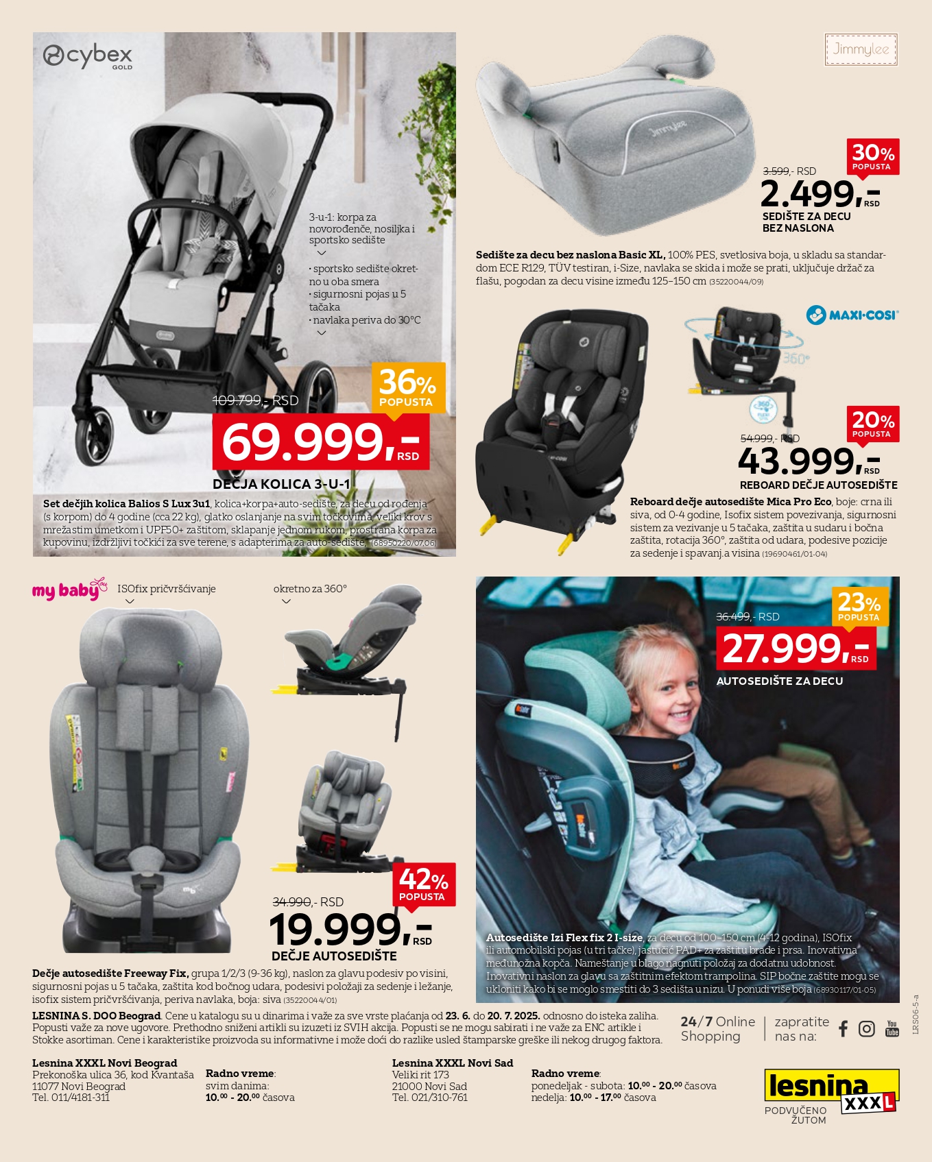 Lesnina XXXL katalog BABY SPECIJAL 23.6-20.7.2025.