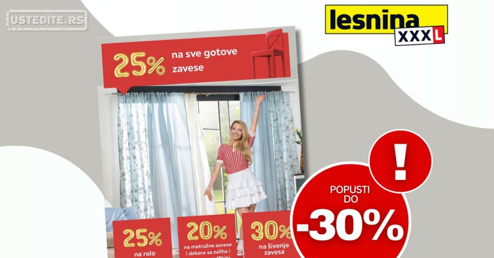 Lesnina XXXL katalog SPECIJAL ZAVESA 16.6-13.7.2025.