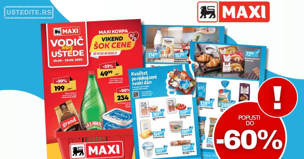 Mega Maxi katalog VODIČ KROZ UŠTEDE 19-25.6.2025.