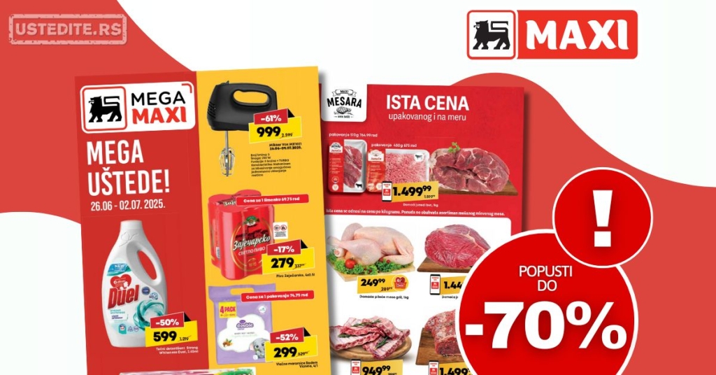 Mega Maxi katalog 26.6-2.7.2025.