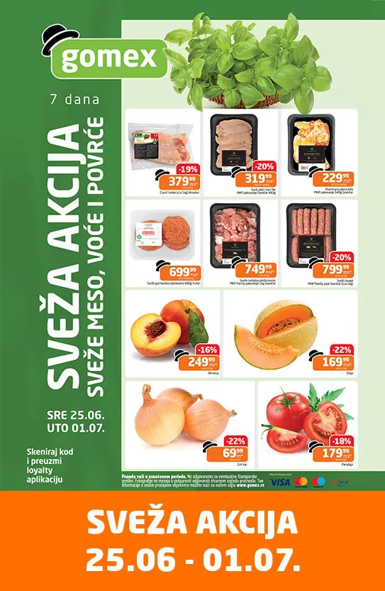 Gomex SVEŽA AKCIJA 25.6-1.7.2025.