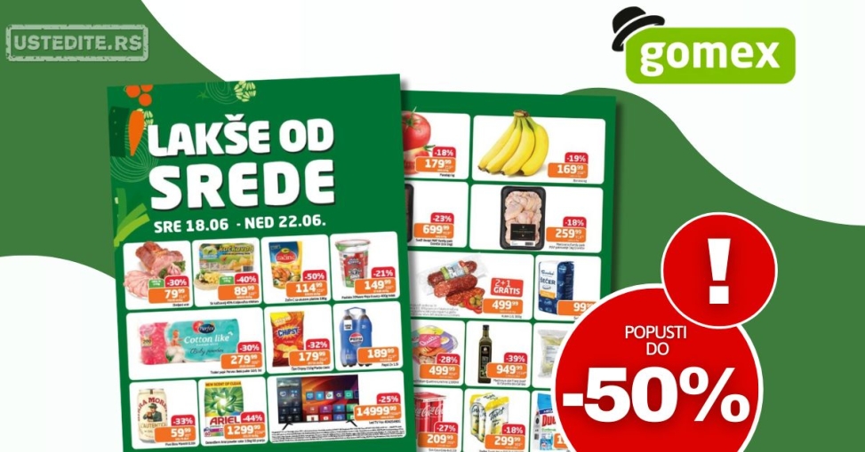 Gomex katalog LAKŠE OD SREDE 18-22.6.2025.