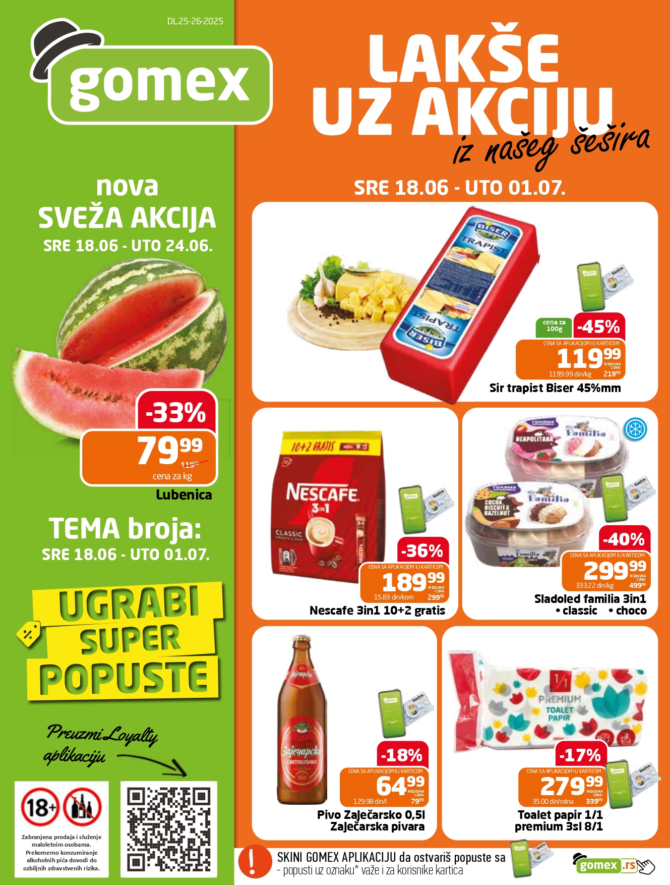 Gomex katalog AKCIJE IZ ŠEŠIRA 18.6-1.7.2025.