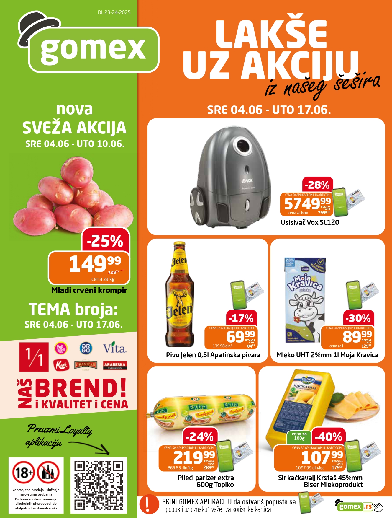 Gomex katalog AKCIJE IZ ŠEŠIRA 4-17.6.2025.