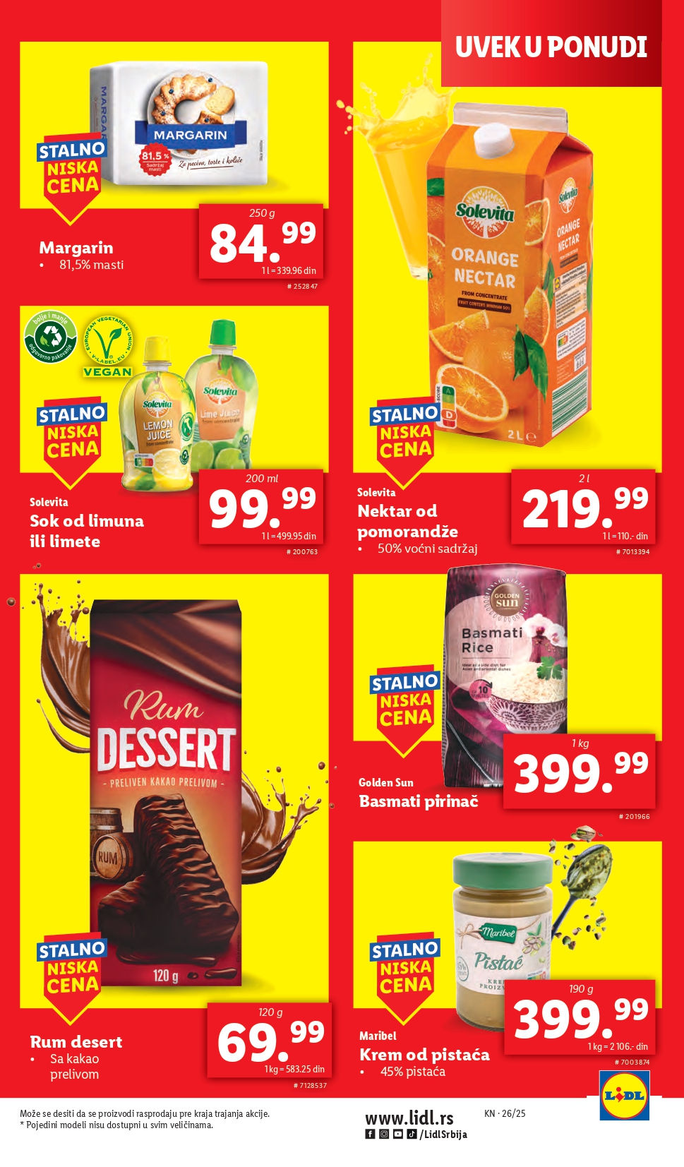 Lidl katalog PREHRANA 26.6-2.7.2025.