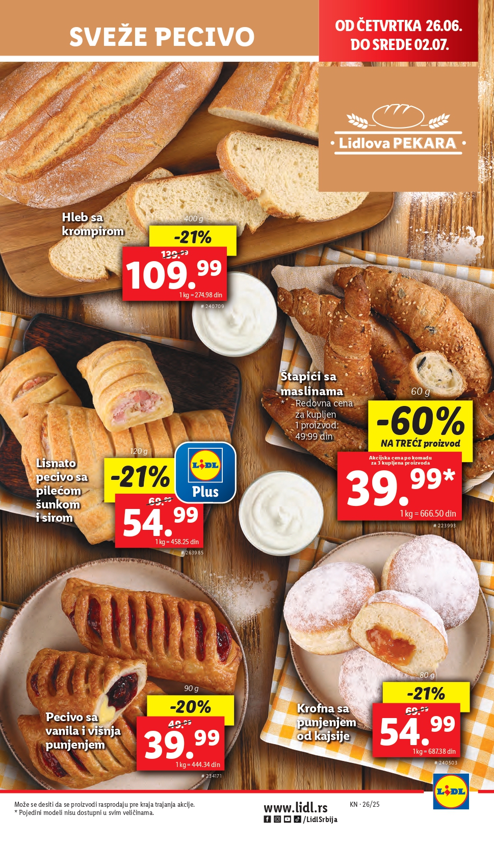Lidl katalog PREHRANA 26.6-2.7.2025.