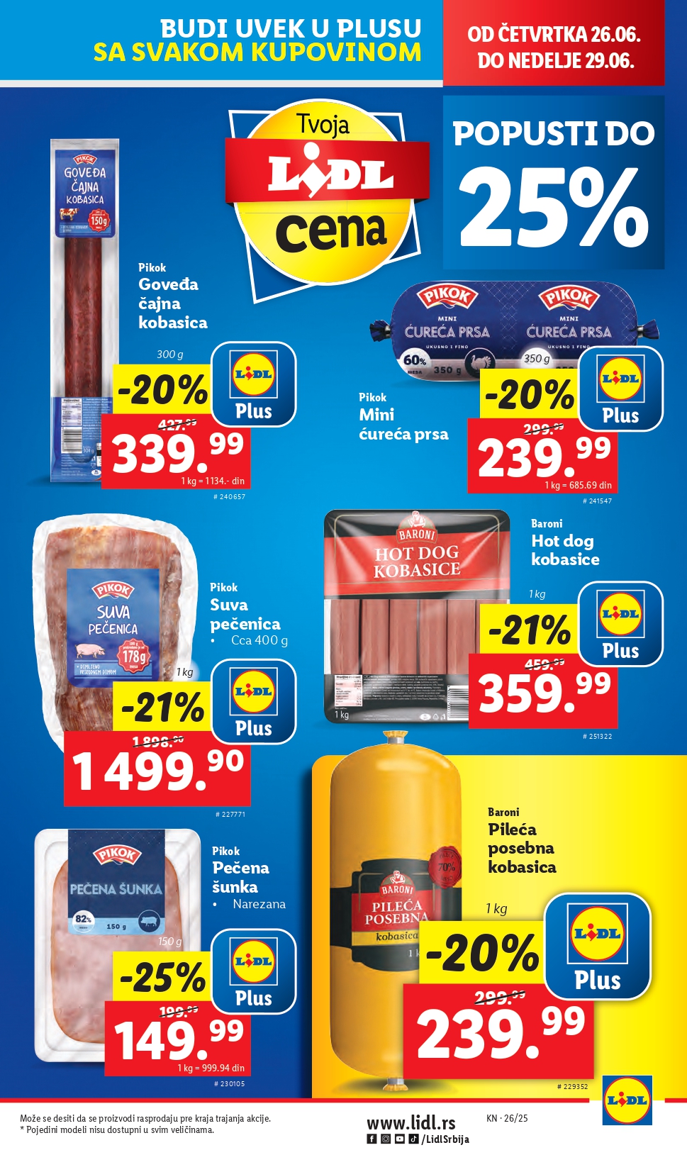 Lidl katalog PREHRANA 26.6-2.7.2025.