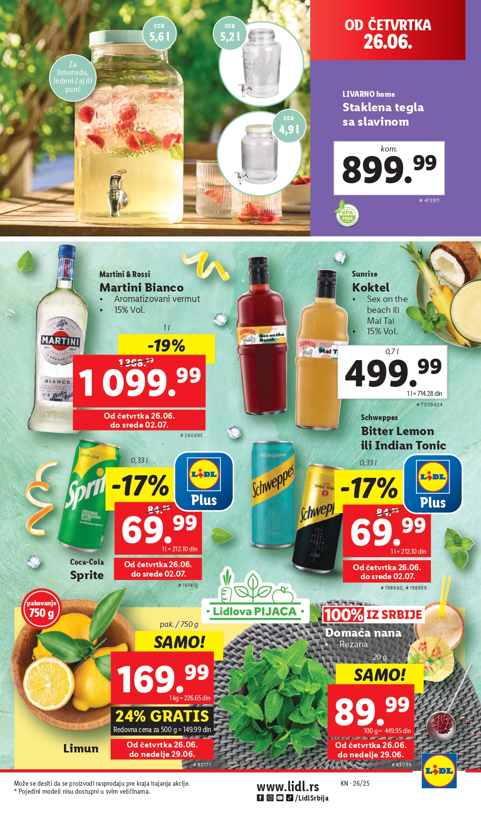 Lidl katalog PREHRANA 26.6-2.7.2025.