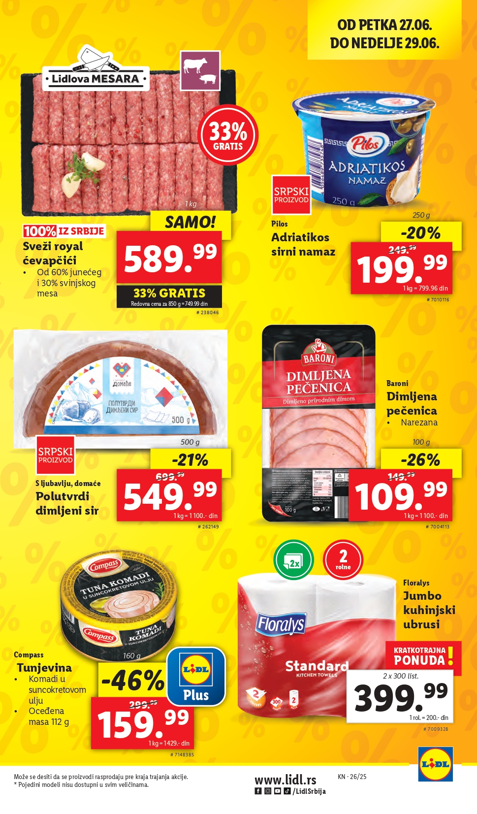 Lidl katalog PREHRANA 26.6-2.7.2025.