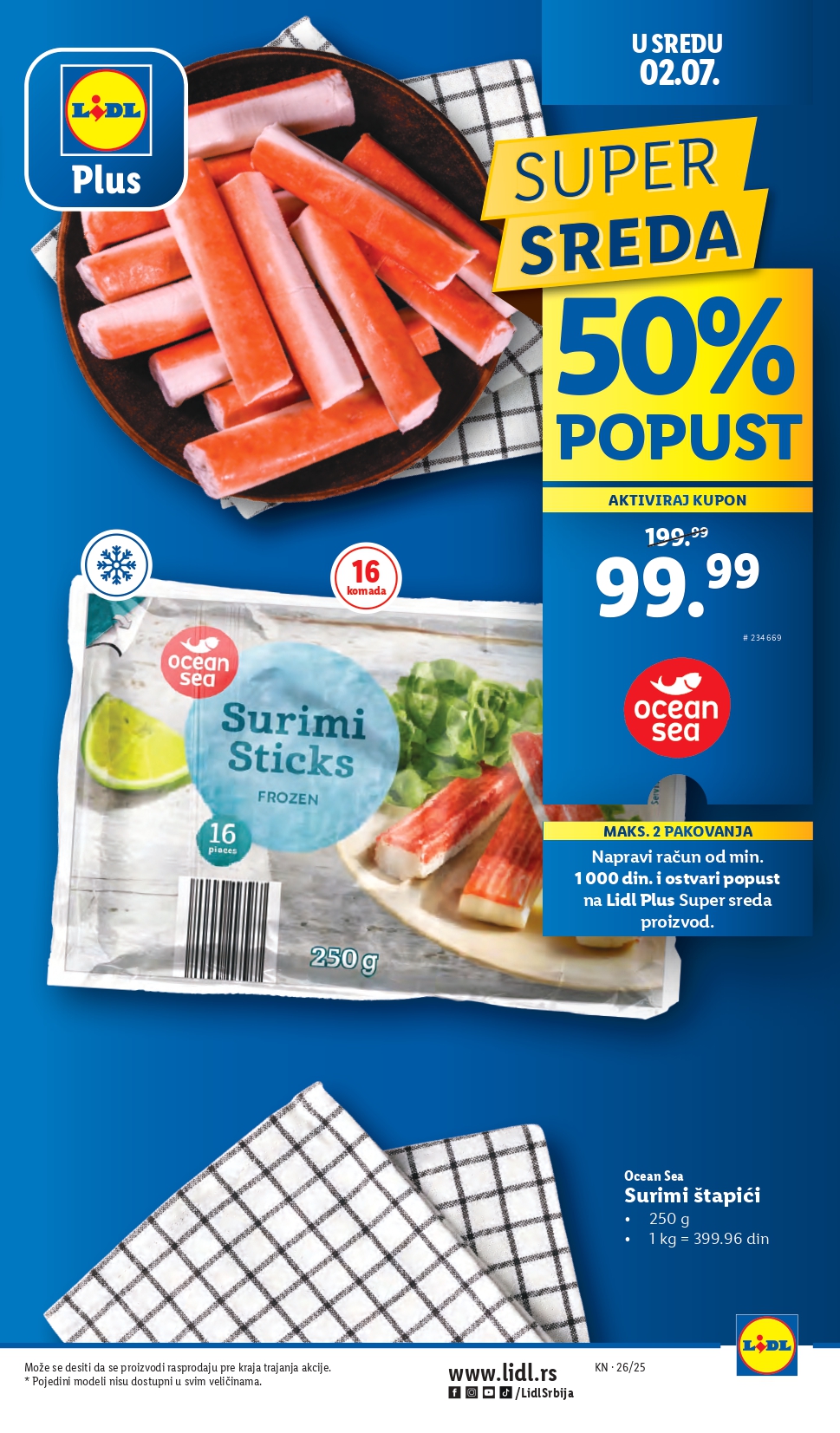 Lidl katalog PREHRANA 26.6-2.7.2025.
