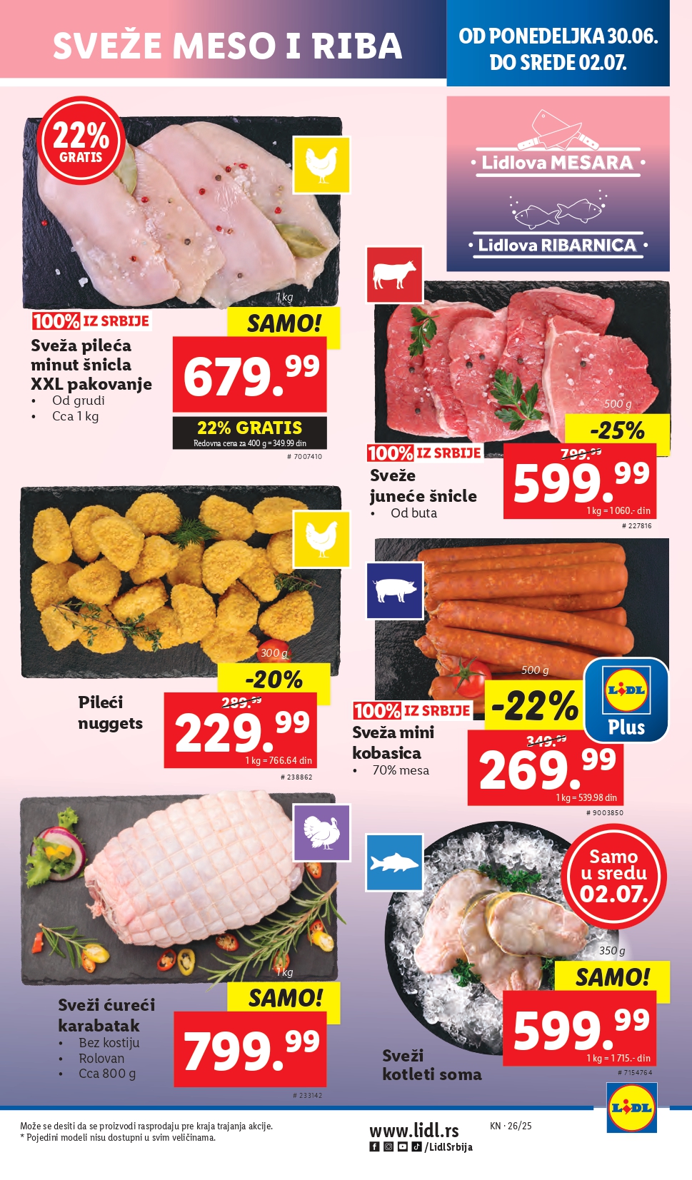 Lidl katalog PREHRANA 26.6-2.7.2025.