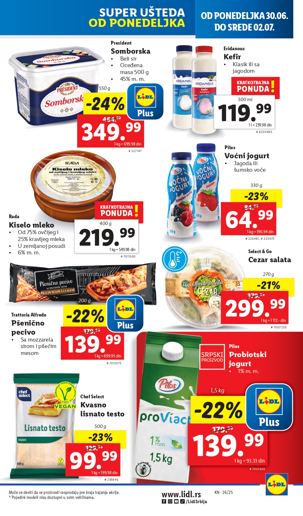Lidl katalog PREHRANA 26.6-2.7.2025.
