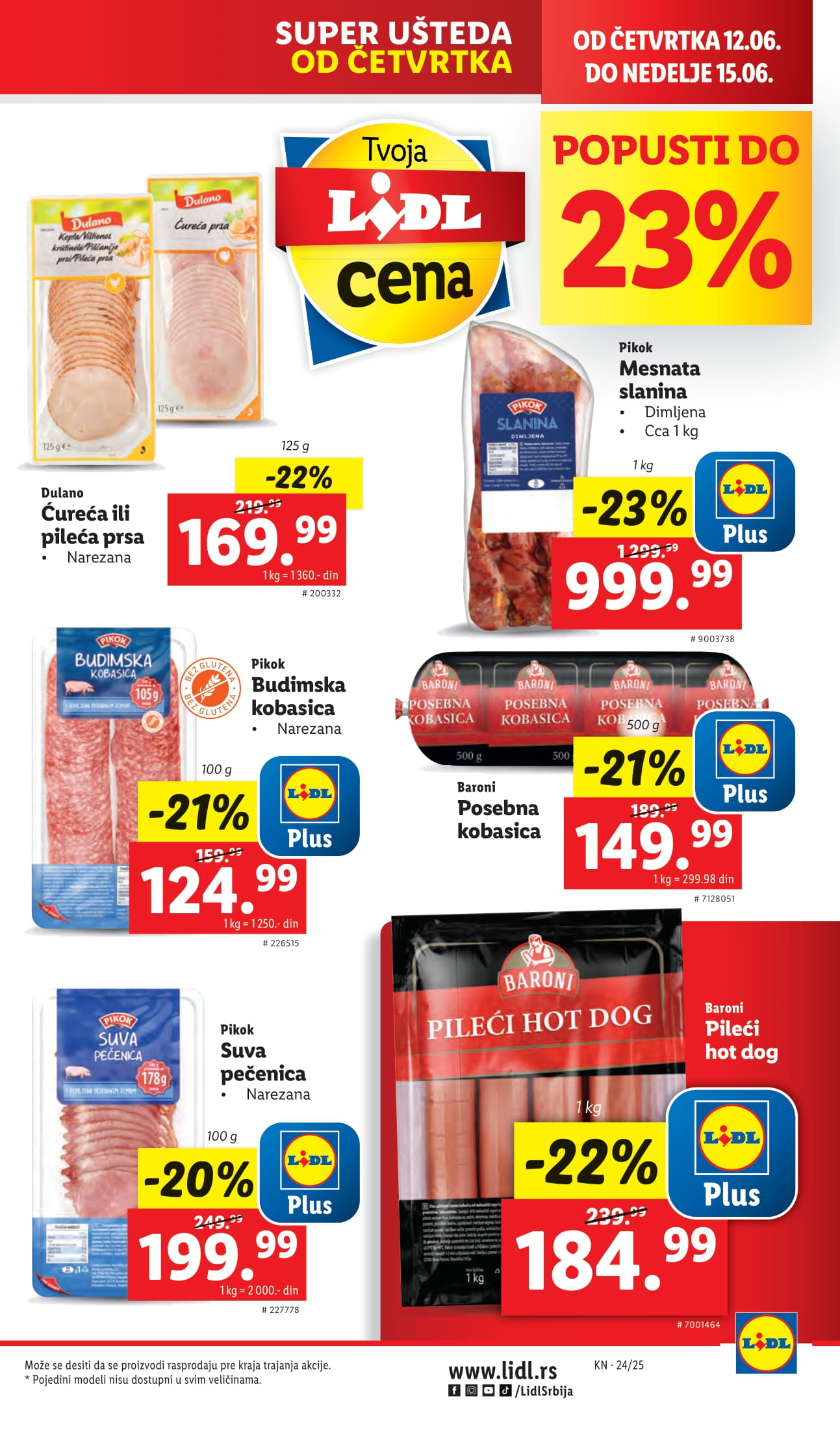 Lidl katalog PREHRANA 12-18.6.2025.