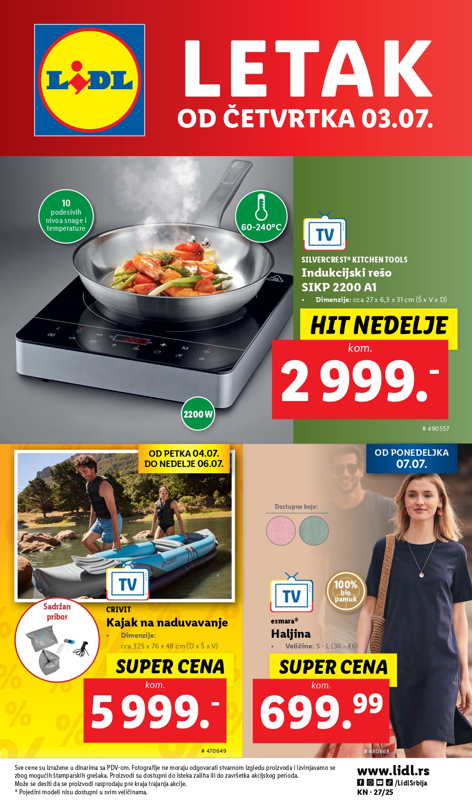 Lidl katalog NEPREHRANA 3-9.7.2025.