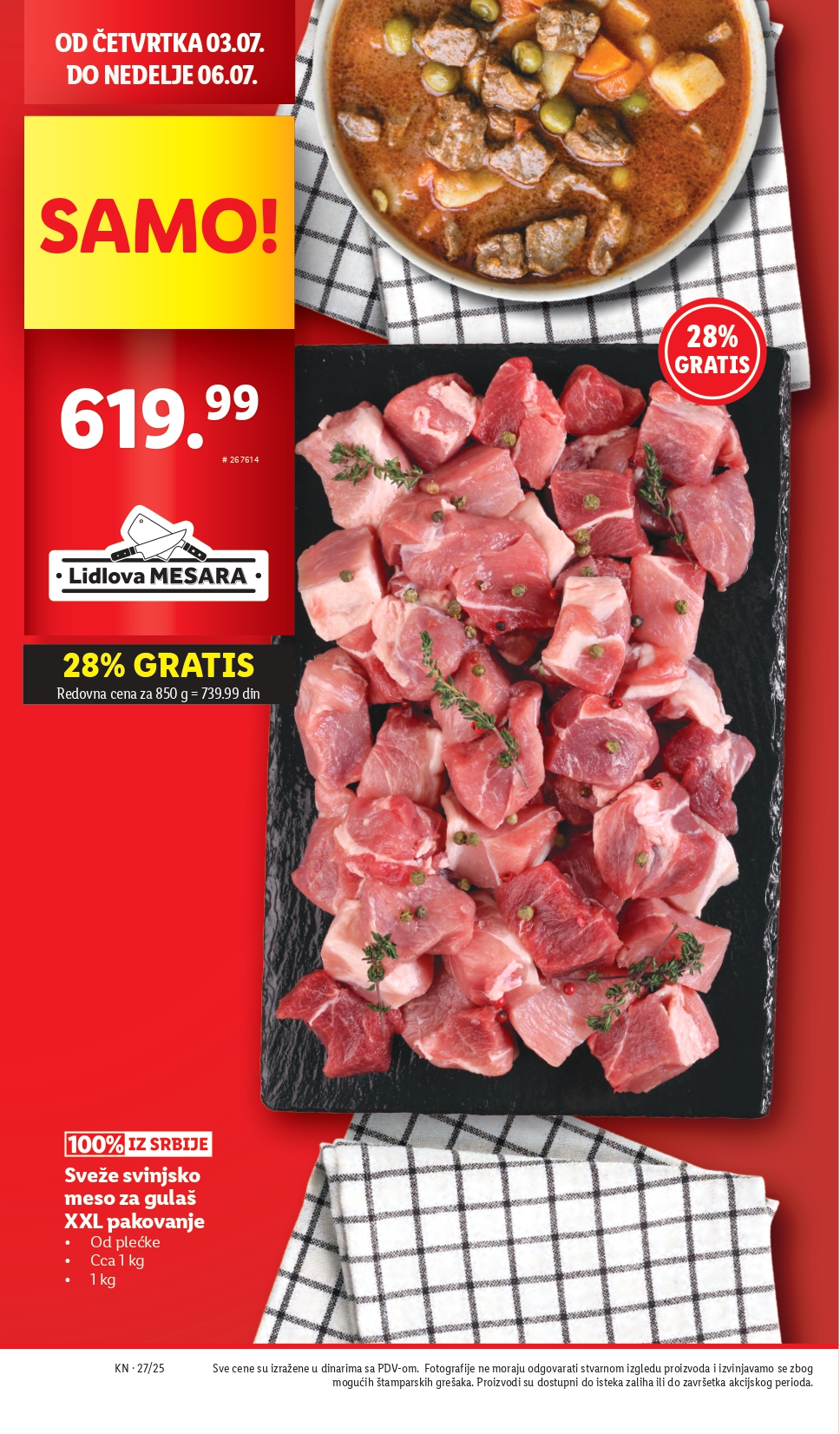 Lidl katalog PREHRANA 3-9.7.2025.